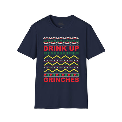 drink up grinches christmas t-shirt navy t-shirt uk Christmas gift idea