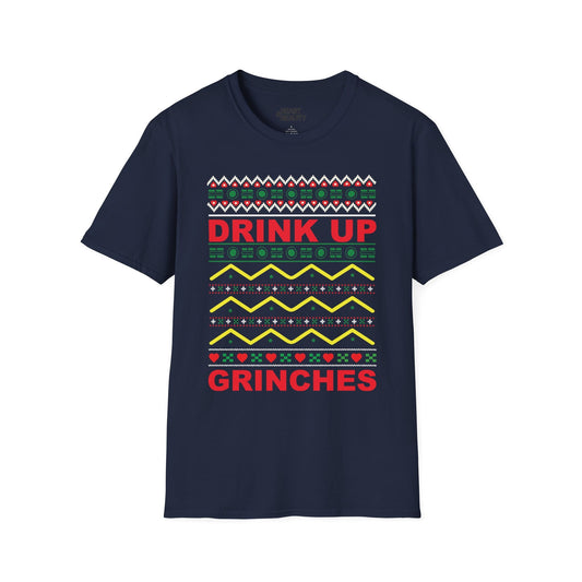 drink up grinches christmas t-shirt navy t-shirt uk Christmas gift idea