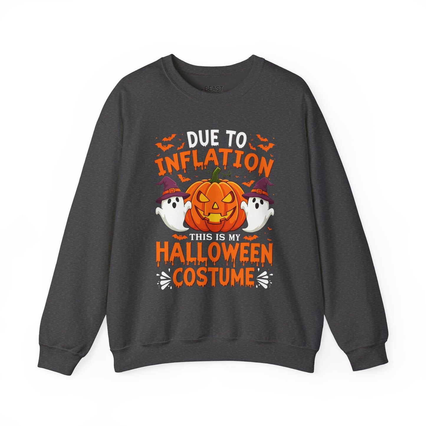 Due To Inflation This Is My Halloween Costume Sweatshirt Dark Heather / S gift_idea unique_gift personalised_gift