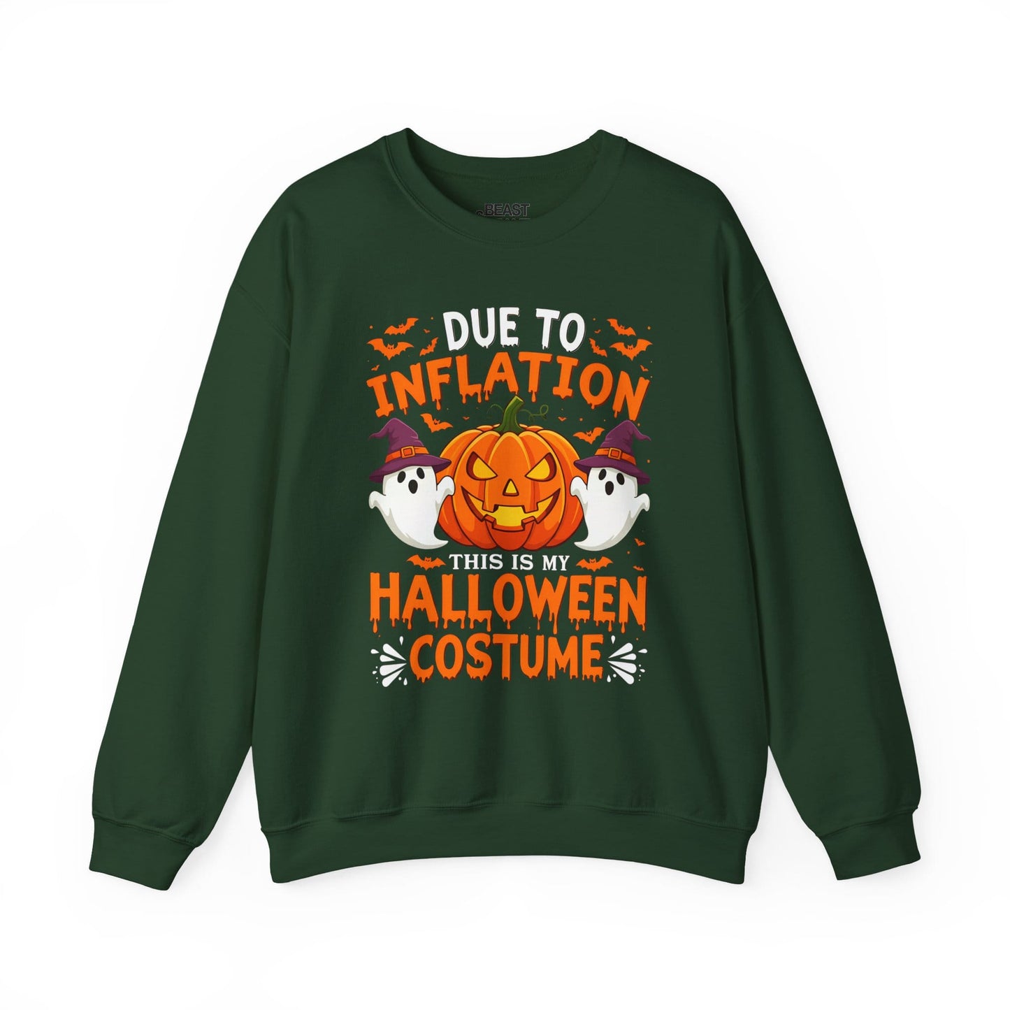 Due To Inflation This Is My Halloween Costume Sweatshirt Forest Green / S gift_idea unique_gift personalised_gift