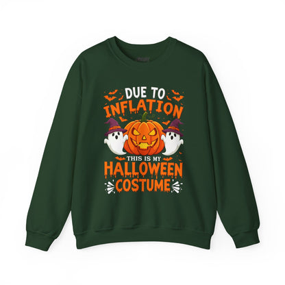 Due To Inflation This Is My Halloween Costume Sweatshirt Forest Green / S gift_idea unique_gift personalised_gift