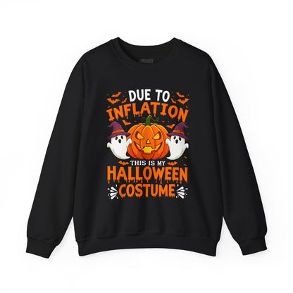 Due To Inflation This Is My Halloween Costume Sweatshirt Black / S gift_idea unique_gift personalised_gift