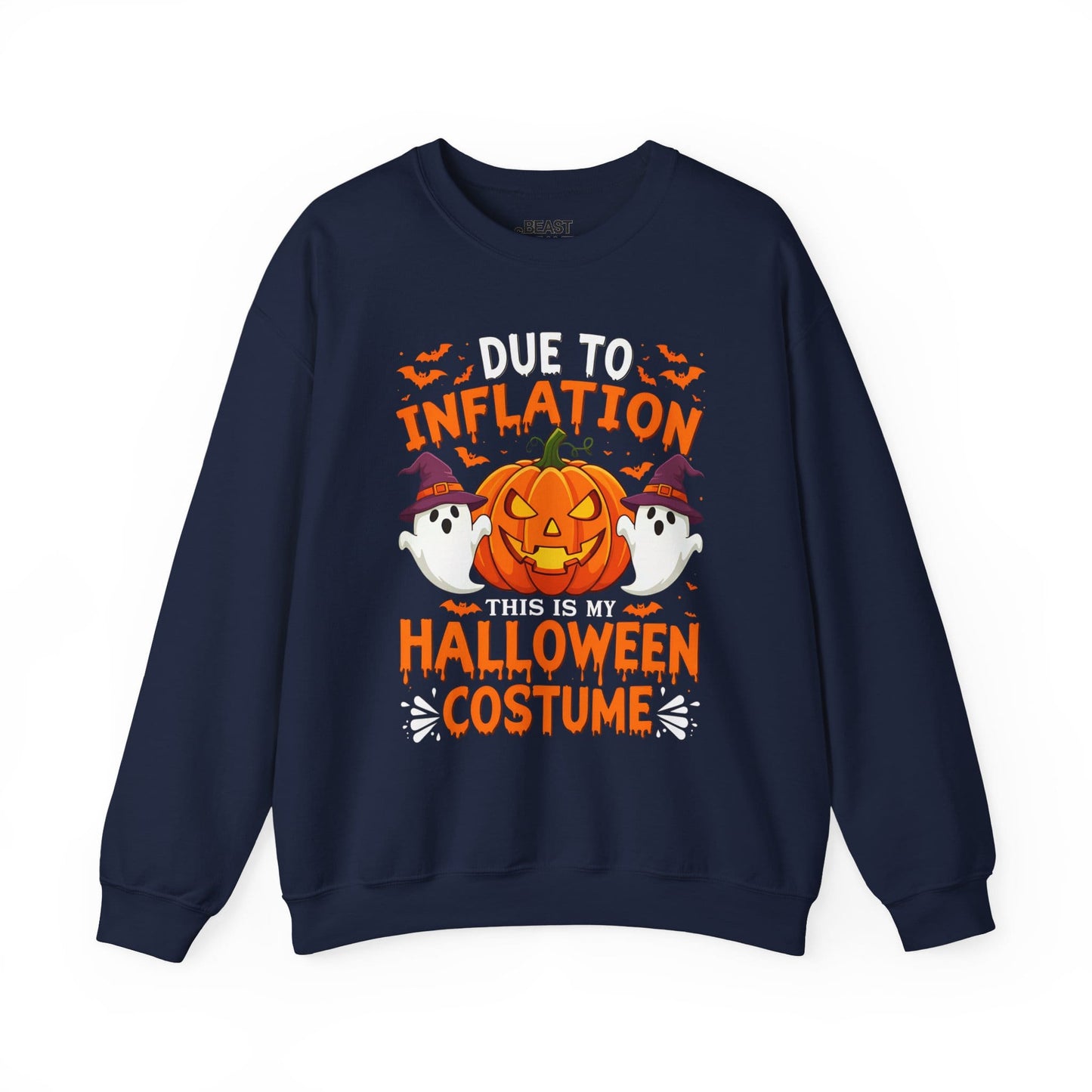 Due To Inflation This Is My Halloween Costume Sweatshirt Navy / S gift_idea unique_gift personalised_gift