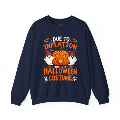 Due To Inflation This Is My Halloween Costume Sweatshirt Navy / S gift_idea unique_gift personalised_gift