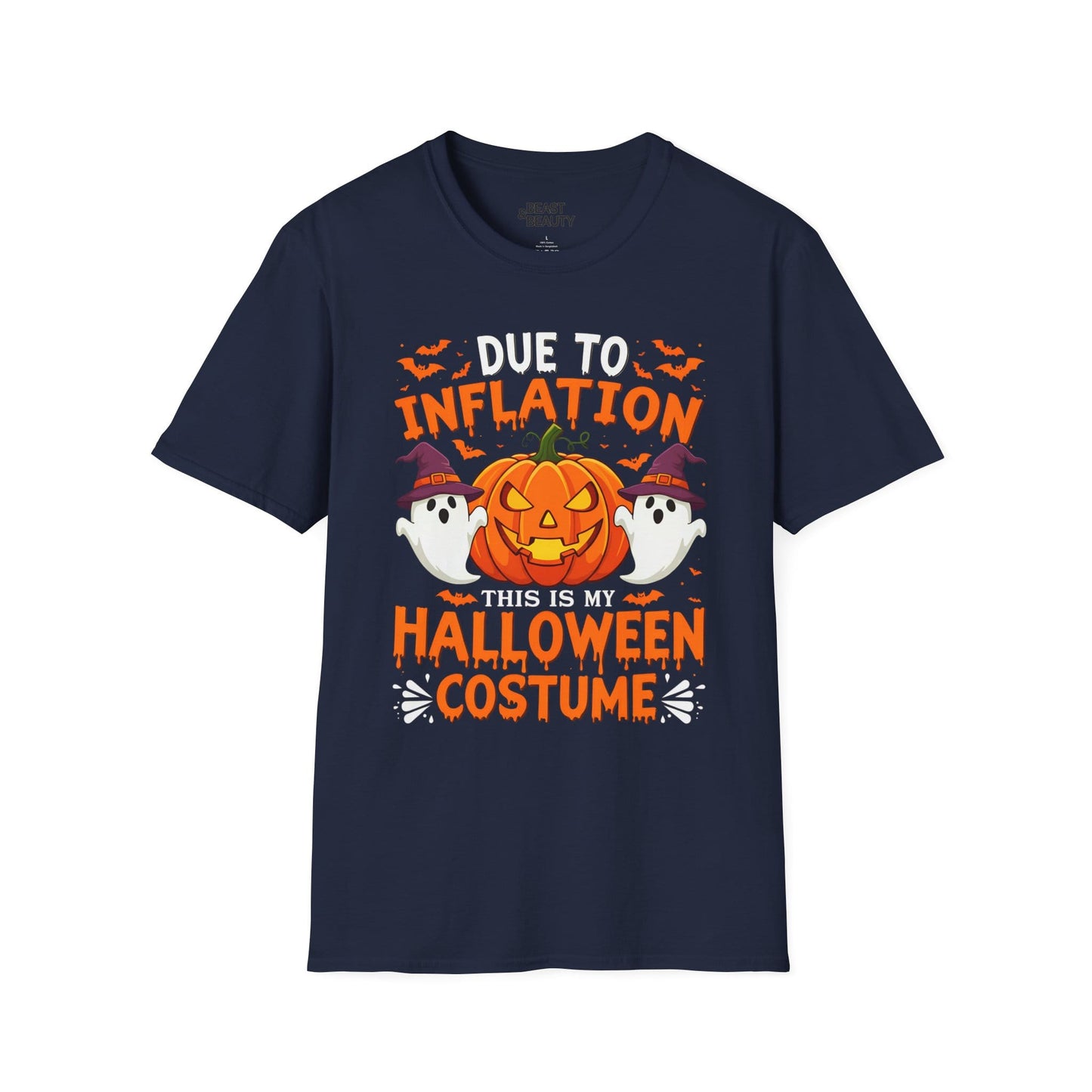 Due To Inflation This Is My Halloween Costume T-Shirt Navy / S gift_idea unique_gift personalised_gift