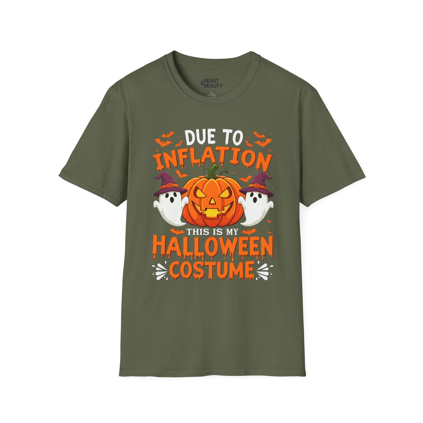 Due To Inflation This Is My Halloween Costume T-Shirt Military Green / S gift_idea unique_gift personalised_gift