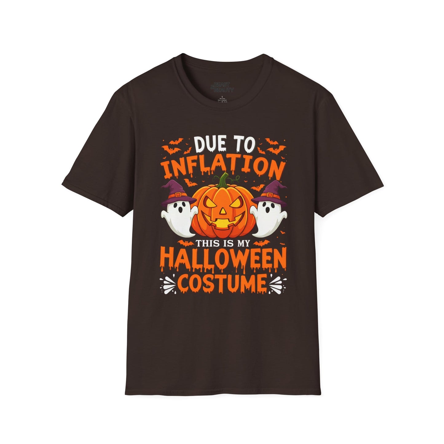 Due To Inflation This Is My Halloween Costume T-Shirt Dark Chocolate / S gift_idea unique_gift personalised_gift