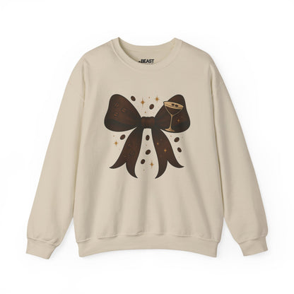 espresso martini bow sweatshirt sand sweatshirt uk coquette gift idea