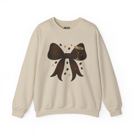 espresso martini bow sweatshirt sand sweatshirt uk coquette gift idea
