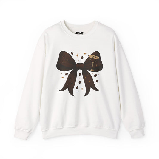 espresso martini bow sweatshirt white sweatshirt uk coquette gift idea