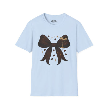 espresso martini bow t-shirt light blue t-shirt uk coquette gift idea