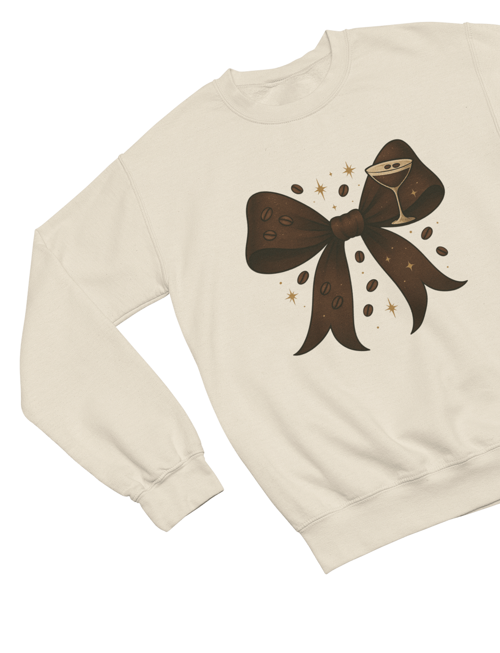 Espresso Martini Coquette Bow Sweatshirt – Coffee Lover Gift Jumper UK gift_idea unique_gift personalised_gift
