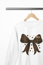 Espresso Martini Coquette Bow Sweatshirt – Coffee Lover Gift Jumper UK Sweatshirt / 3XL (Adult) / White gift_idea unique_gift personalised_gift
