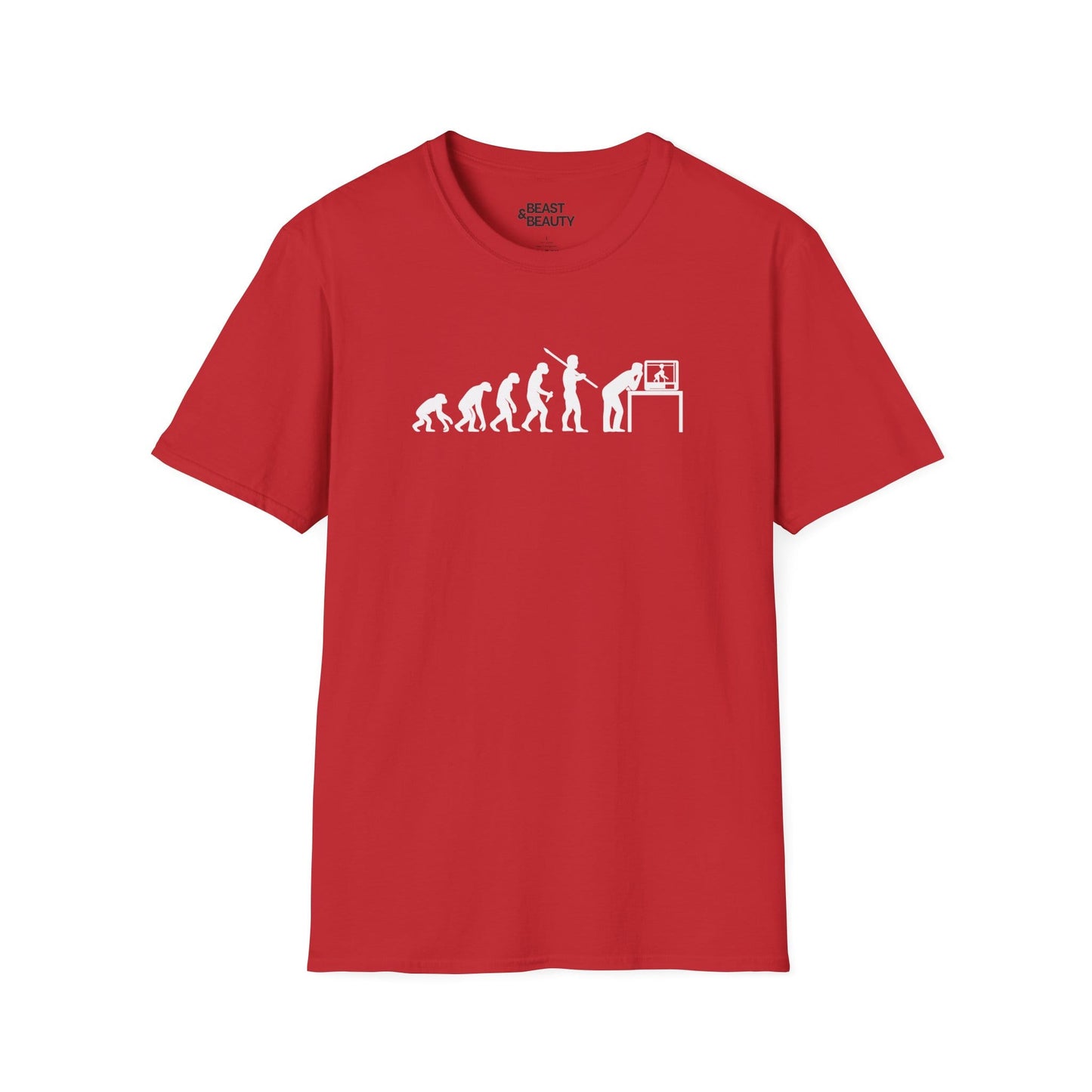 Evolution of Man to 3D Printer T-Shirt - Funny 3D Printing Tee Red / S gift_idea unique_gift personalised_gift