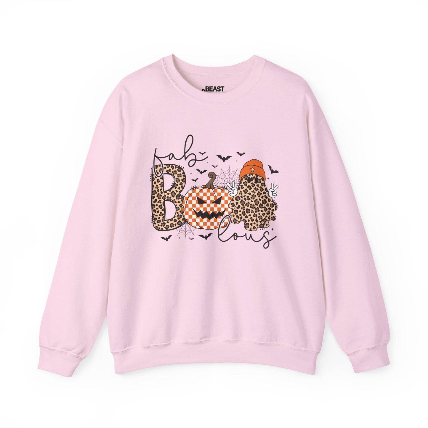 Fab Boo Lous Cute Halloween Sweatshirt for Adults Light Pink / S gift_idea unique_gift personalised_gift