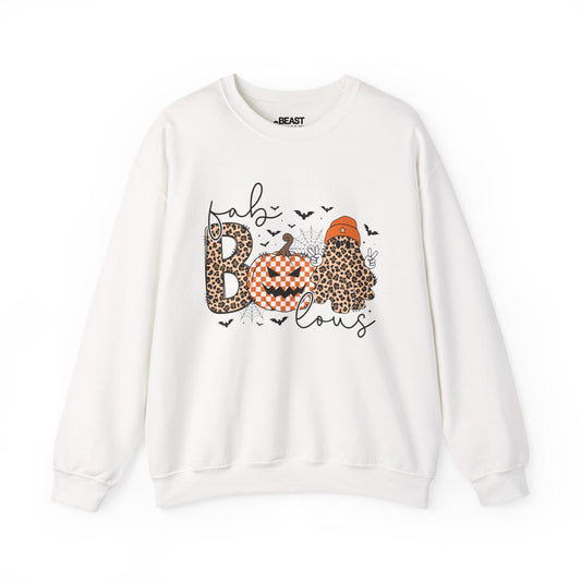 Fab Boo Lous Cute Halloween Sweatshirt for Adults White / S gift_idea unique_gift personalised_gift