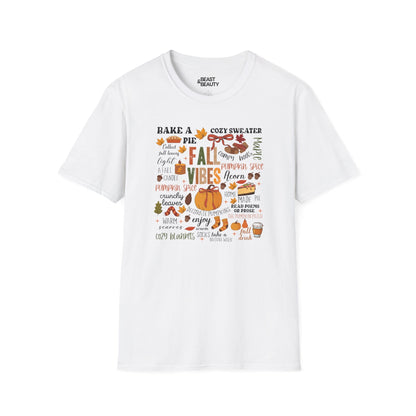 fall vibes aesthetic t-shirt white t-shirt uk gift gift idea