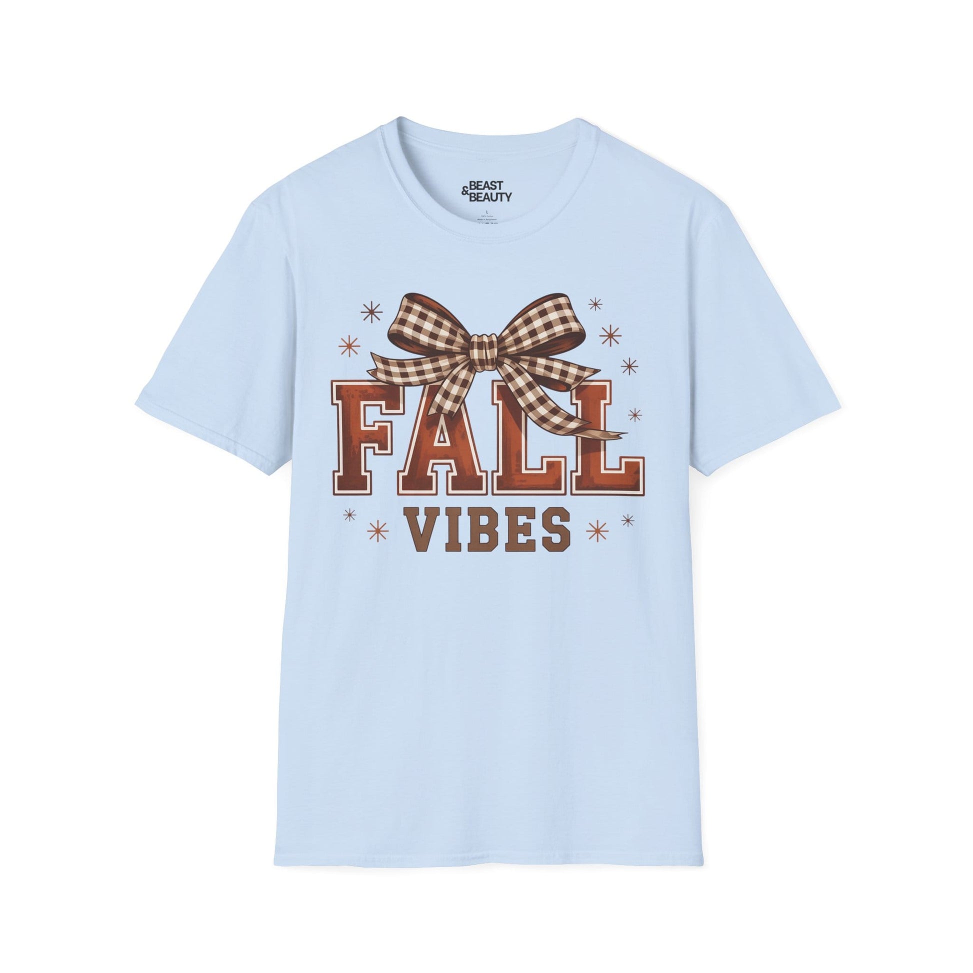 fall vibes bow t-shirt light blue t-shirt uk coquette gift idea