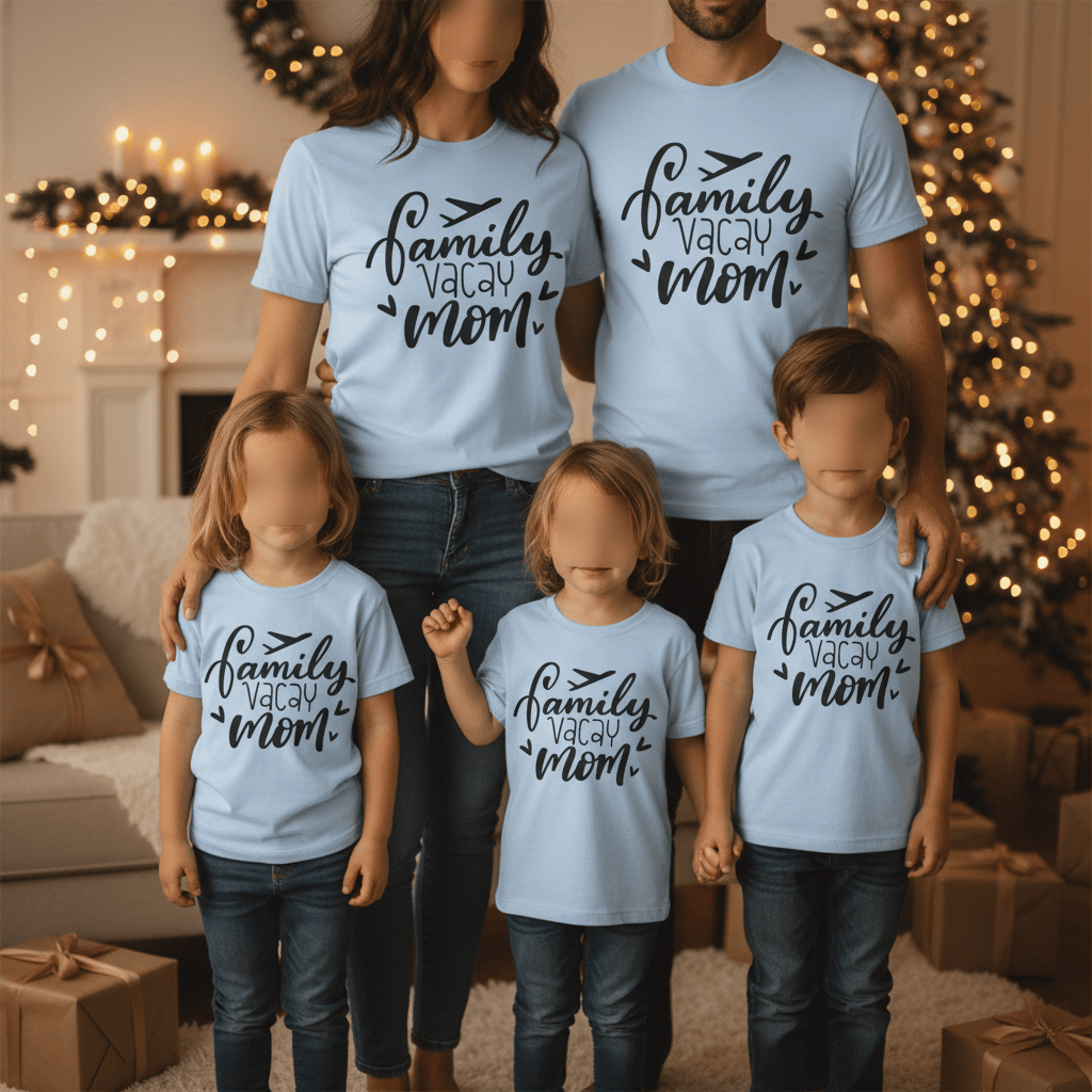 Family Holiday Mum T-Shirt gift_idea unique_gift personalised_gift