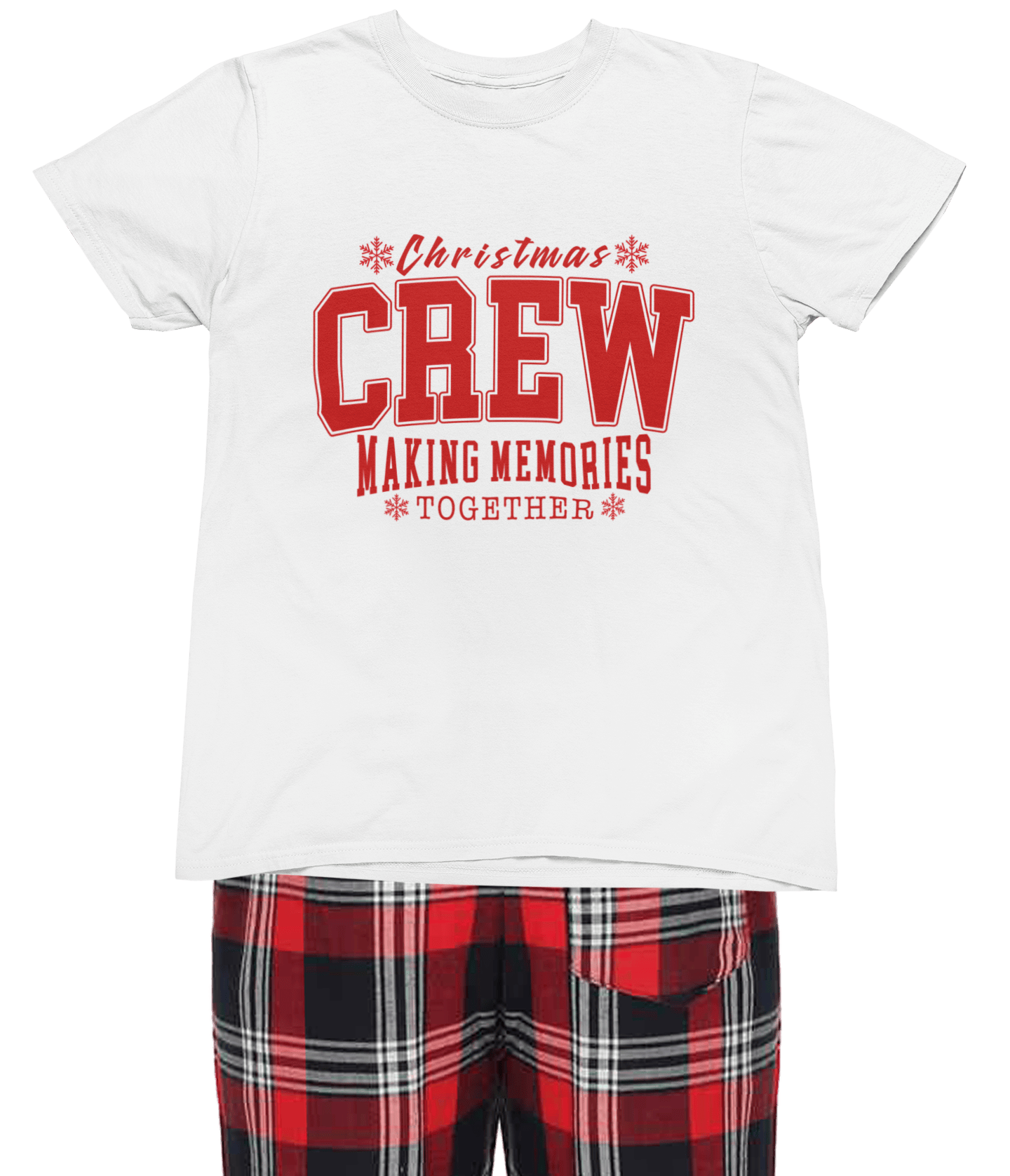 Family Matching Christmas Pyjamas – Xmas Crew PJs Baby to Adult 0-6 Months / White gift_idea unique_gift personalised_gift