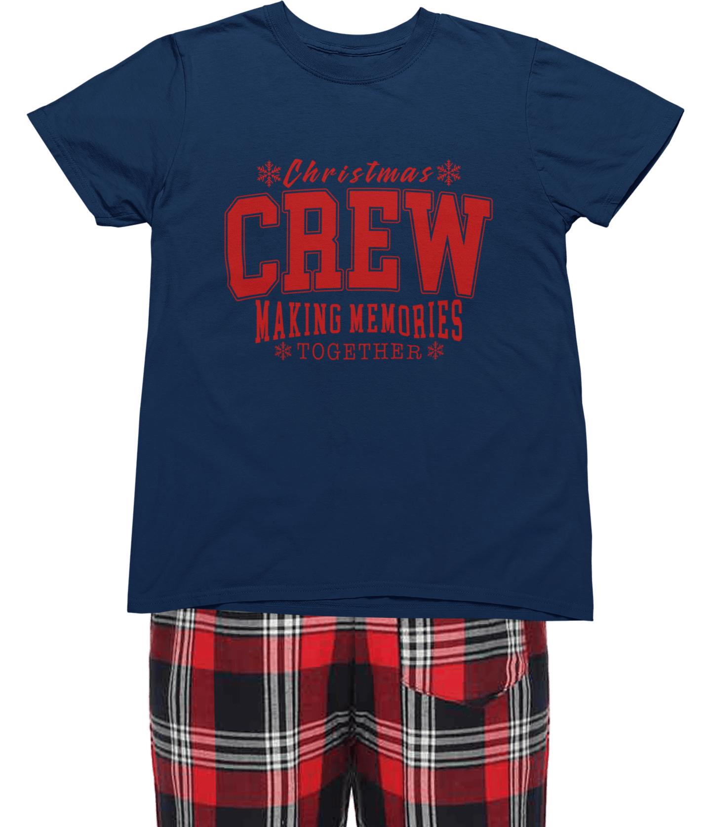 Family Matching Christmas Pyjamas – Xmas Crew PJs Baby to Adult 0-6 Months / Navy gift_idea unique_gift personalised_gift
