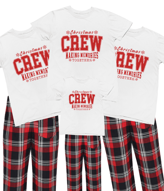 Family Matching Christmas Pyjamas – Xmas Crew PJs Baby to Adult gift_idea unique_gift personalised_gift