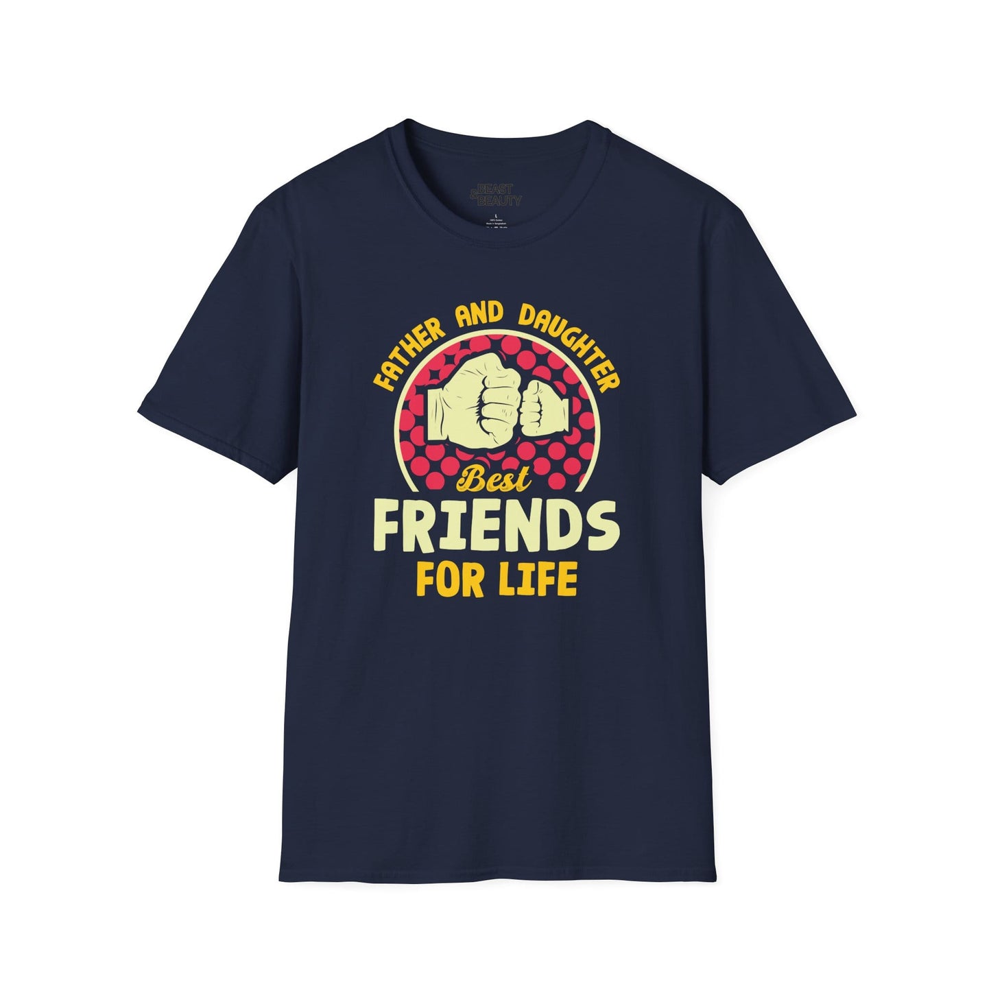 father and daughter best friends for life t-shirt navy t-shirt uk Father's Day gift idea