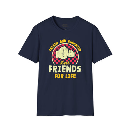 father and daughter best friends for life t-shirt navy t-shirt uk Father's Day gift idea