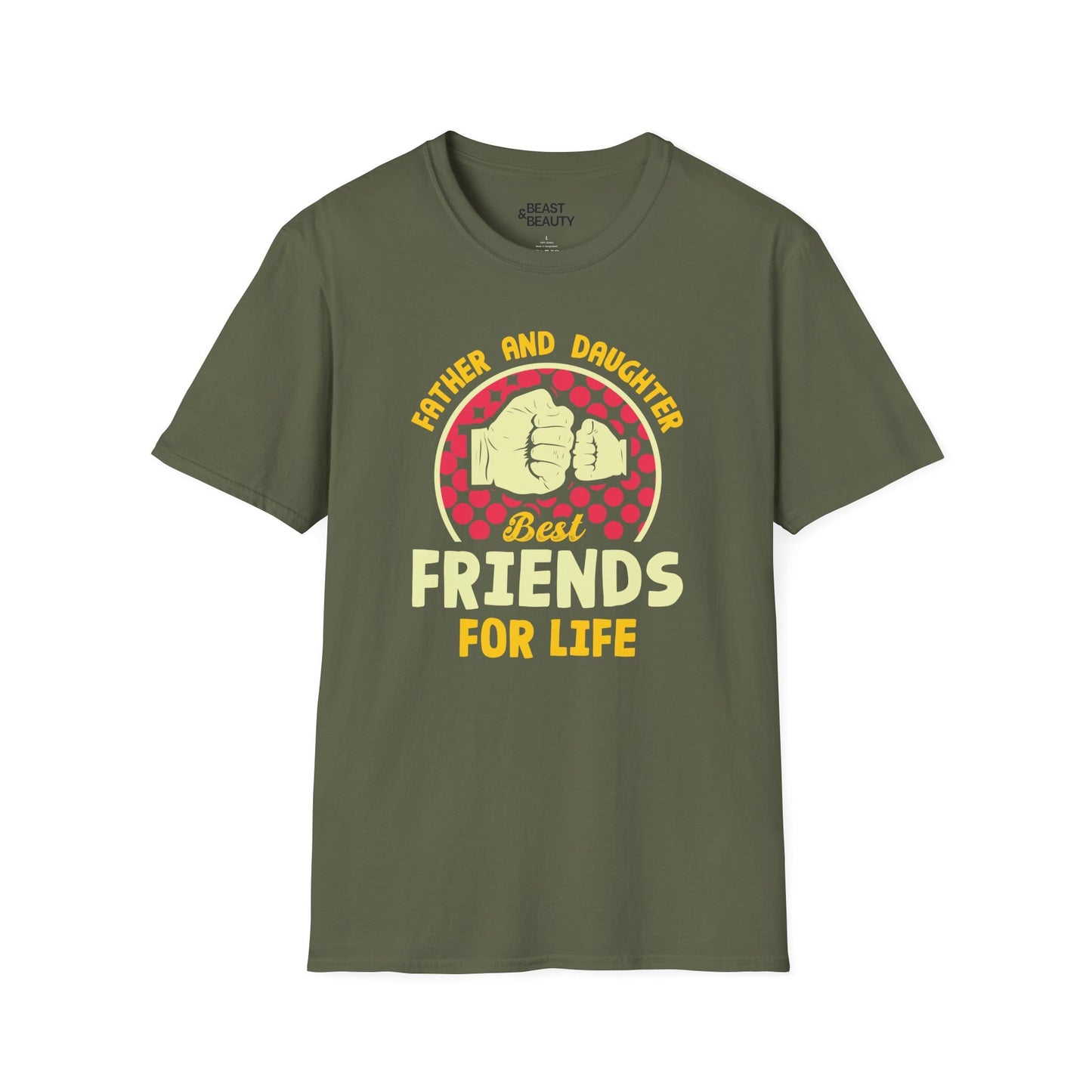 father and daughter best friends for life t-shirt military green t-shirt uk Father's Day gift idea