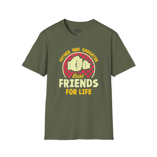 father and daughter best friends for life t-shirt military green t-shirt uk Father's Day gift idea
