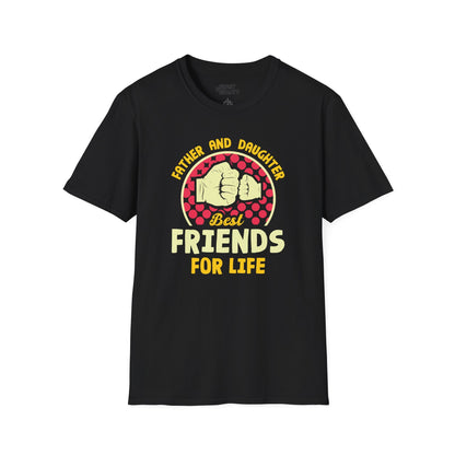 father and daughter best friends for life t-shirt black t-shirt uk Father's Day gift idea