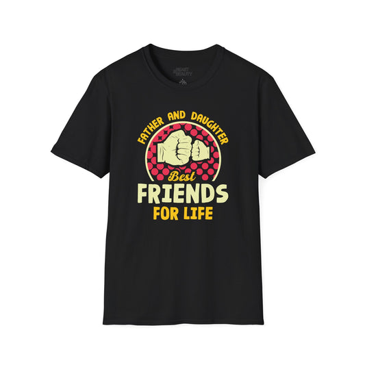 father and daughter best friends for life t-shirt black t-shirt uk Father's Day gift idea