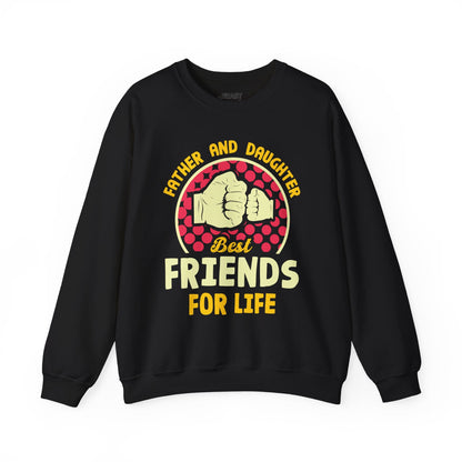 father and daughter best friends for life sweatshirt black sweatshirt uk Father's Day gift idea