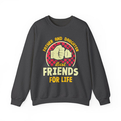 father and daughter best friends for life sweatshirt dark heather sweatshirt uk Father's Day gift idea