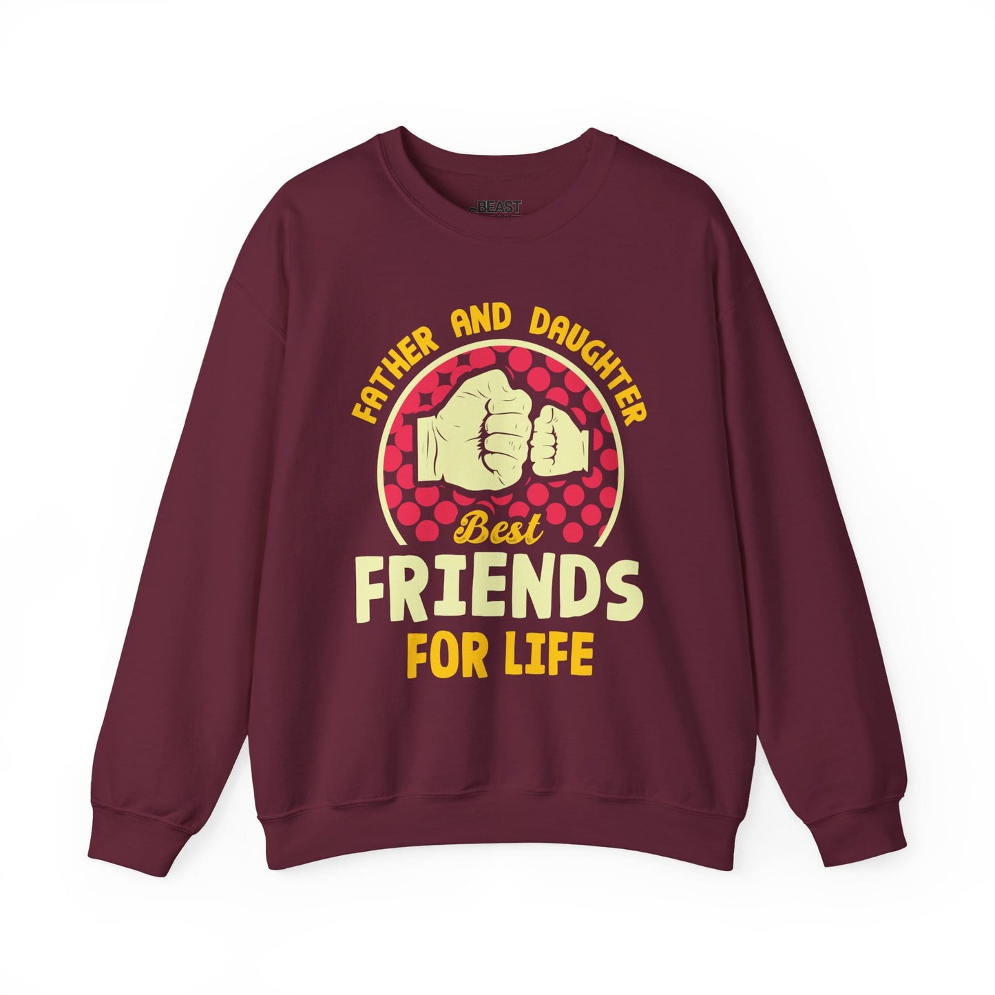 father and daughter best friends for life sweatshirt maroon sweatshirt uk Father's Day gift idea