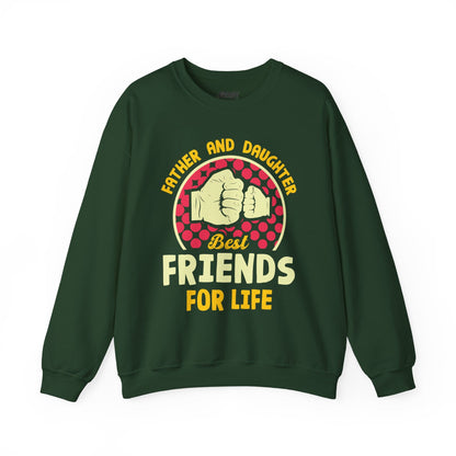 father and daughter best friends for life sweatshirt forest green sweatshirt uk Father's Day gift idea