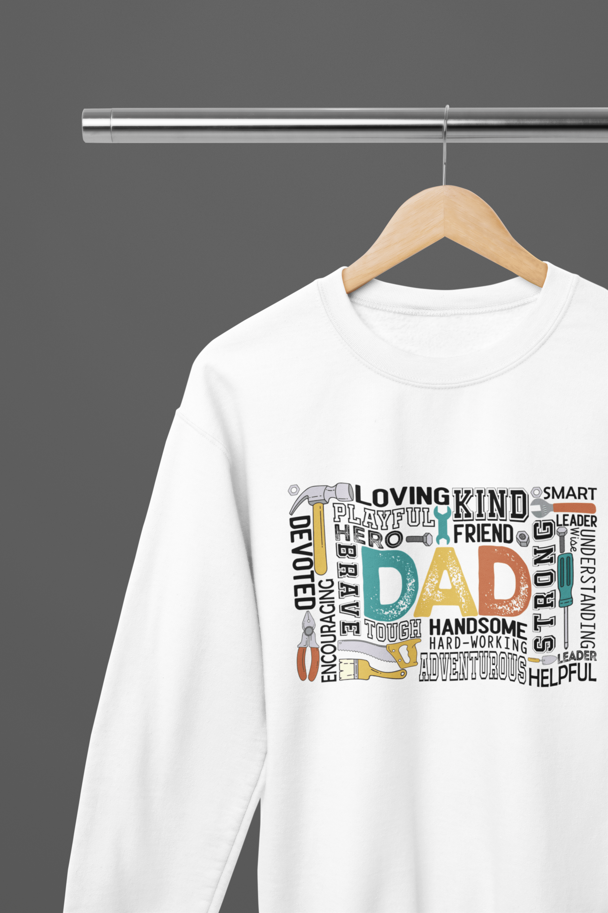 My Store Fathers Day T-Shirt Sweatshirt / Small / White Dad Tool Graphic T-Shirt / Sweatshirt – Funny DIY Gift for Father’s Day