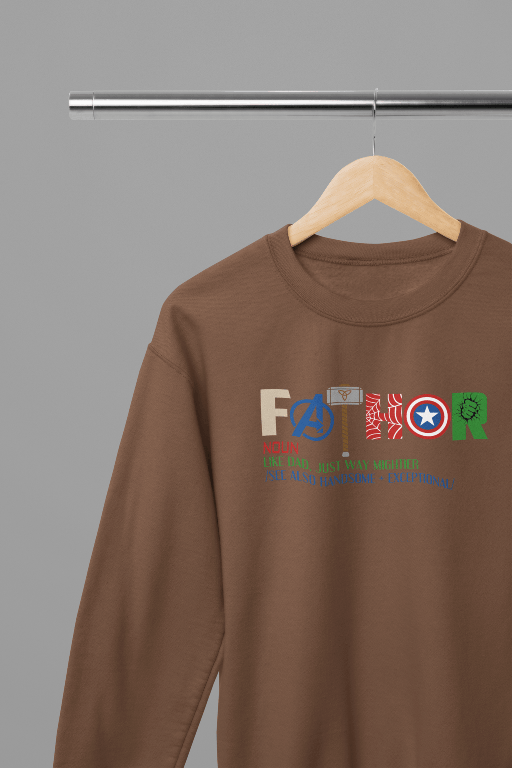 My Store Fathers Day T-Shirt Sweatshirt / Small / Brown Father Definition Father's Day T-Shirt/Sweatshirt