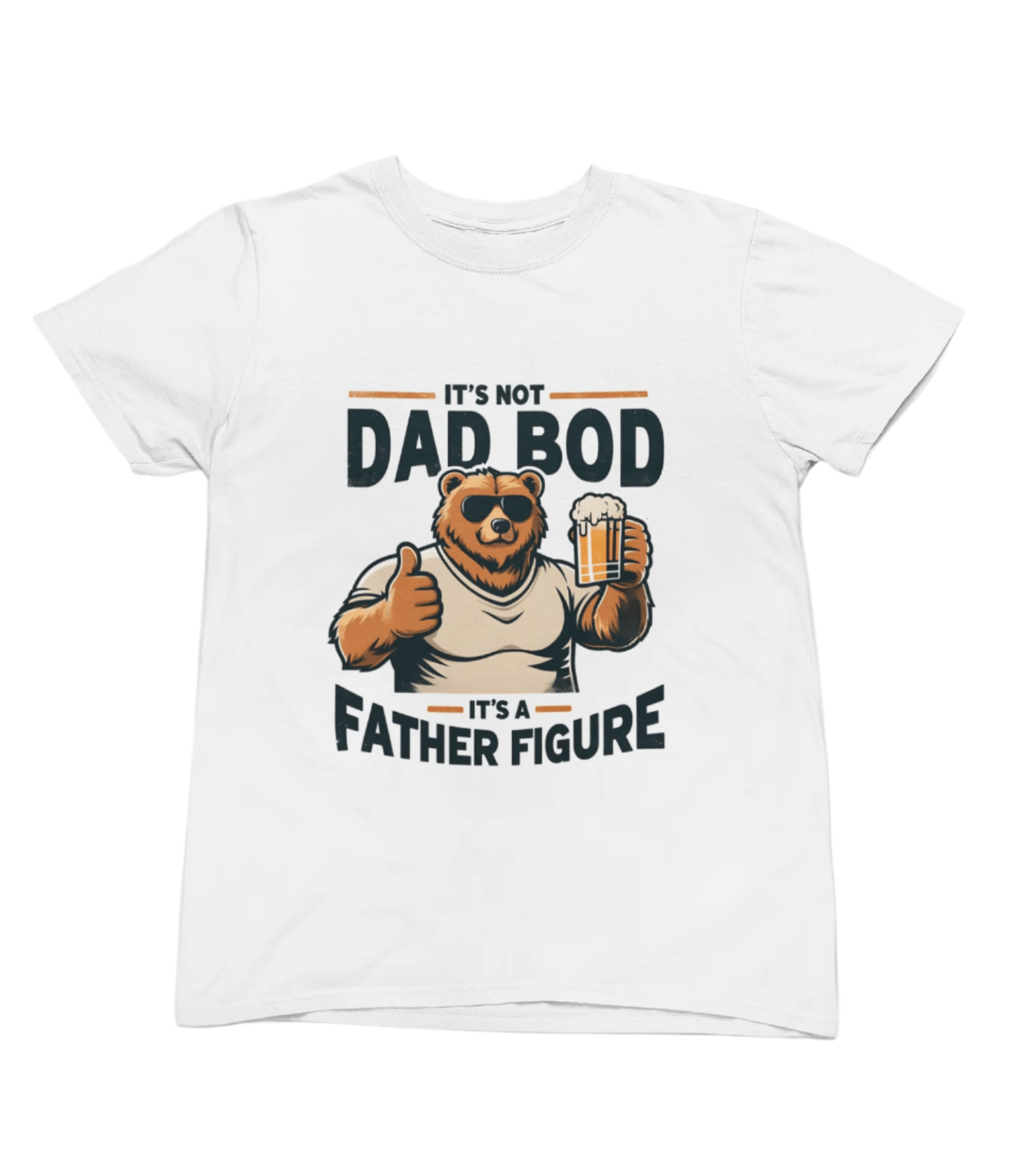My Store Fathers Day T-Shirt Father Figure Bear T-Shirt / Sweatshirt – Funny Dad Bod Beer Shirt