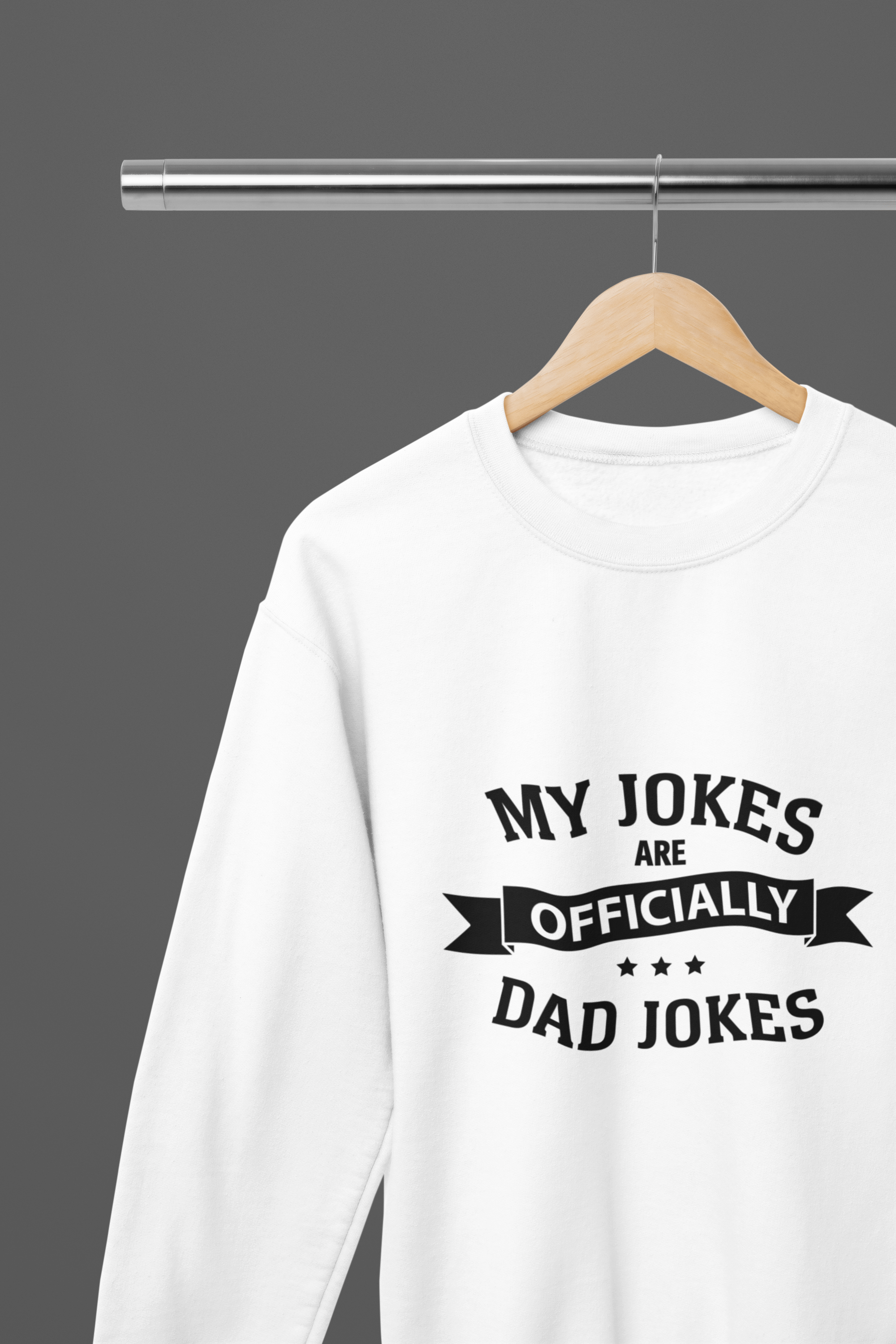 My Store Fathers Day T-Shirt Sweatshirt / Small Official Dad Jokes T-Shirt | Funny Father's Day Gift Tee