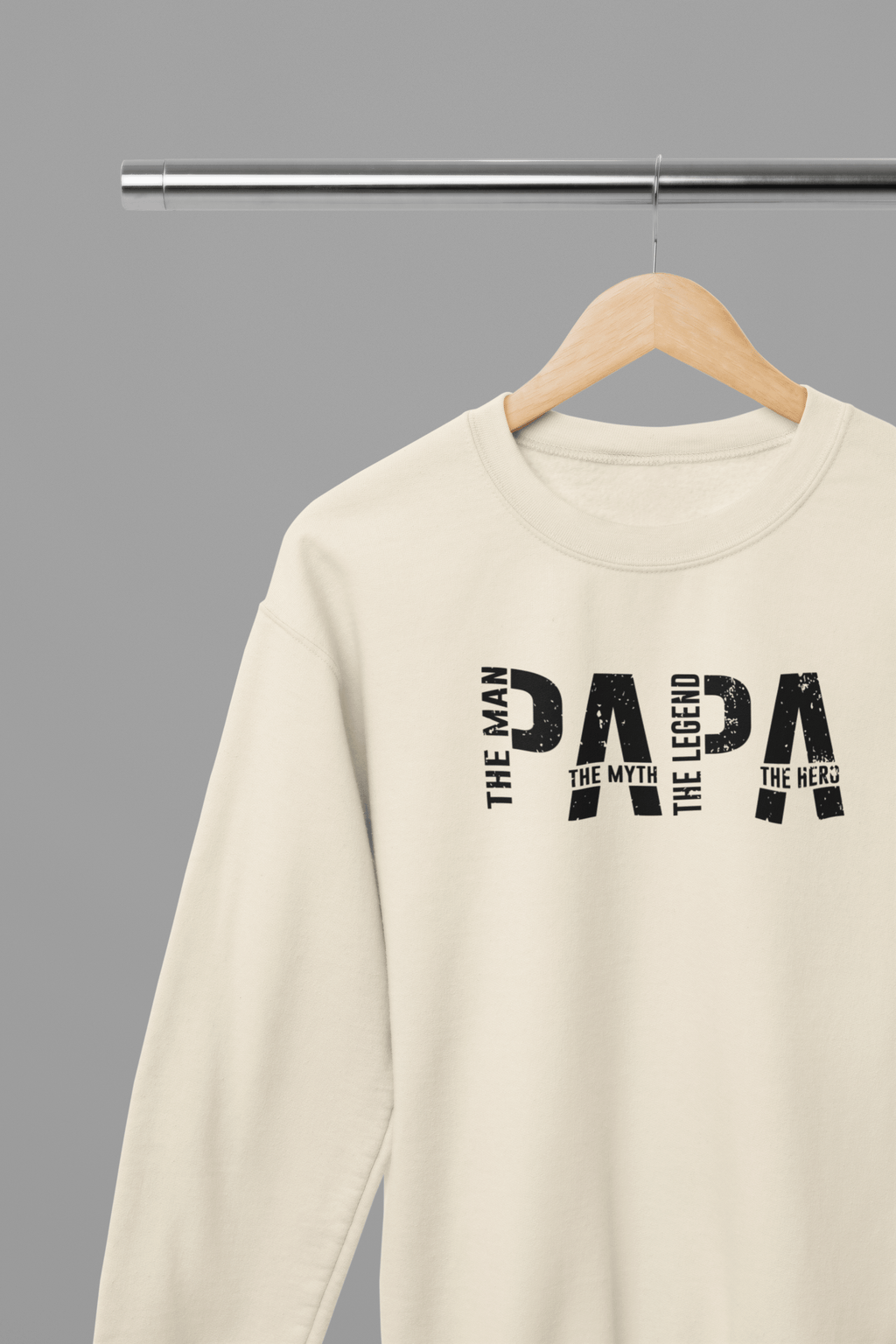 My Store Fathers Day T-Shirt Sweatshirt / Small / Sand PAPA Father's Day T-Shirt/Sweatshirt