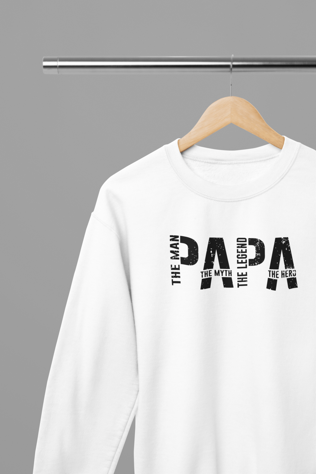 My Store Fathers Day T-Shirt Sweatshirt / Small / White PAPA Father's Day T-Shirt/Sweatshirt