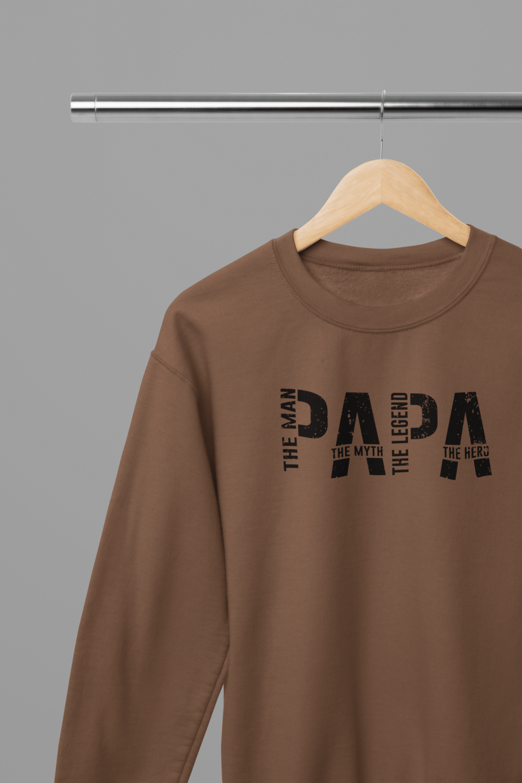 My Store Fathers Day T-Shirt Sweatshirt / Small / Brown PAPA Father's Day T-Shirt/Sweatshirt