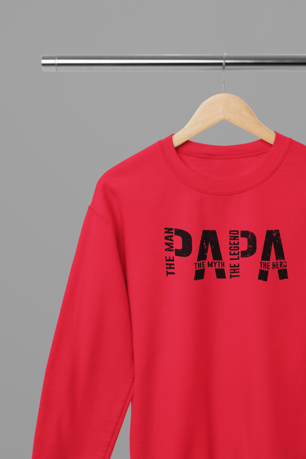 My Store Fathers Day T-Shirt Sweatshirt / Small / Red PAPA Father's Day T-Shirt/Sweatshirt