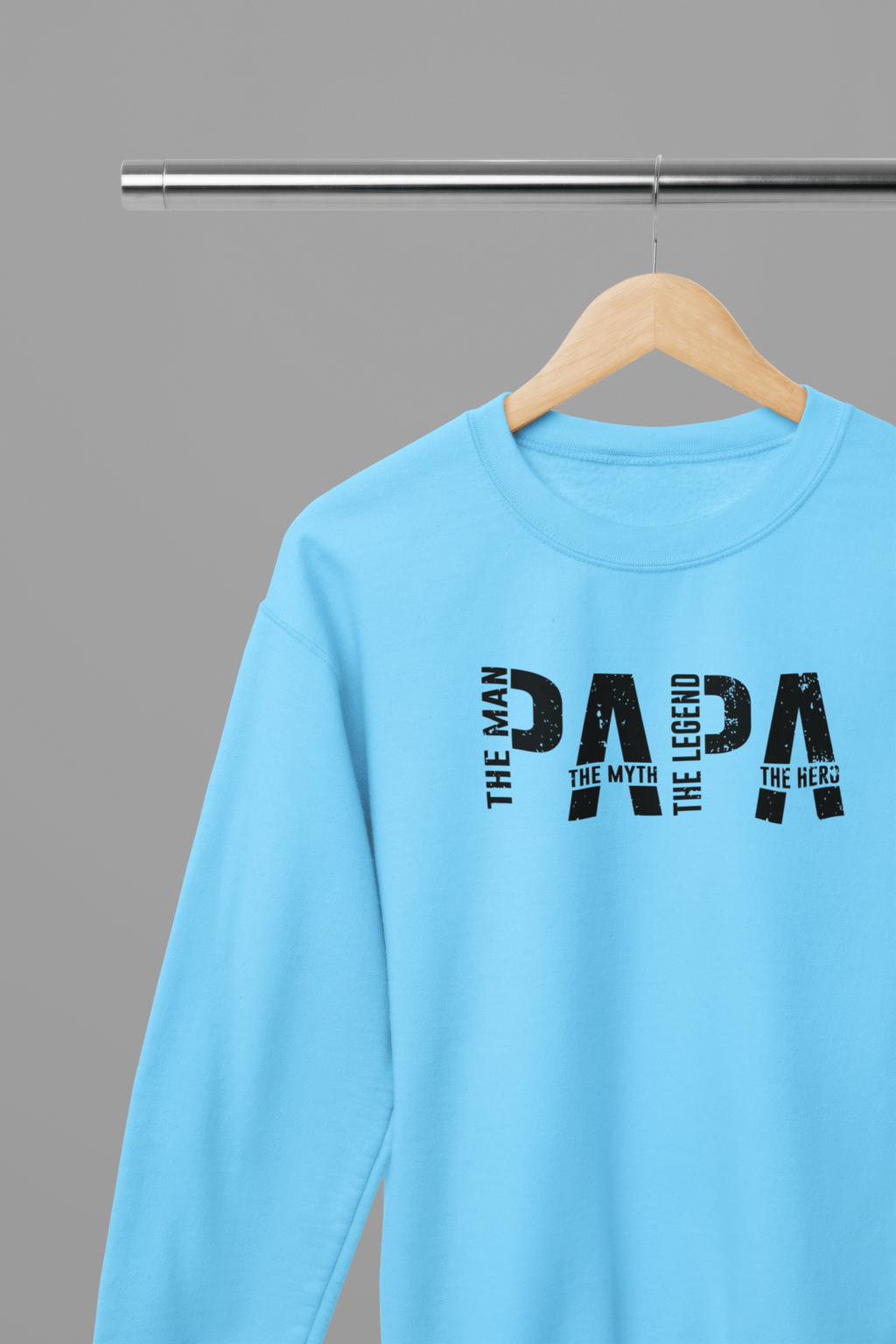 My Store Fathers Day T-Shirt Sweatshirt / Small / Blue PAPA Father's Day T-Shirt/Sweatshirt