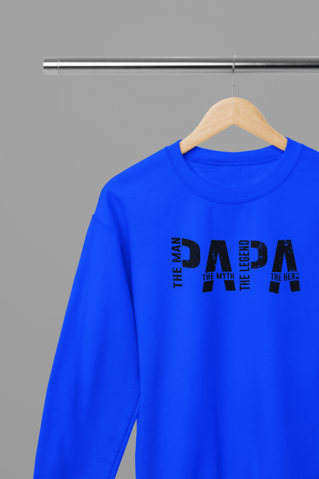 My Store Fathers Day T-Shirt Sweatshirt / Small / Royal Blue PAPA Father's Day T-Shirt/Sweatshirt