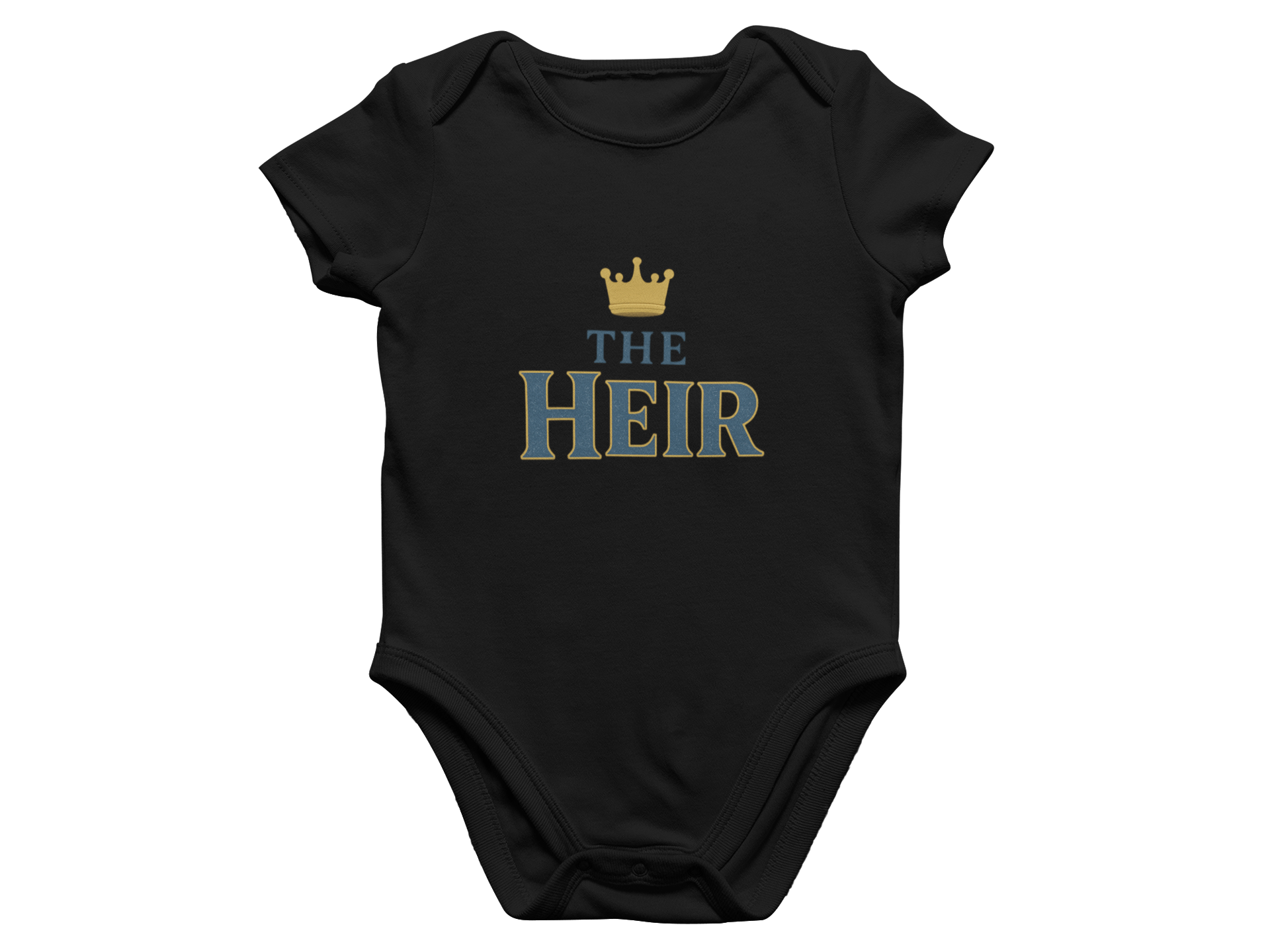 My Store Fathers Day T-Shirt The King & The Heir Matching T-Shirt and Baby Grow Gift Set