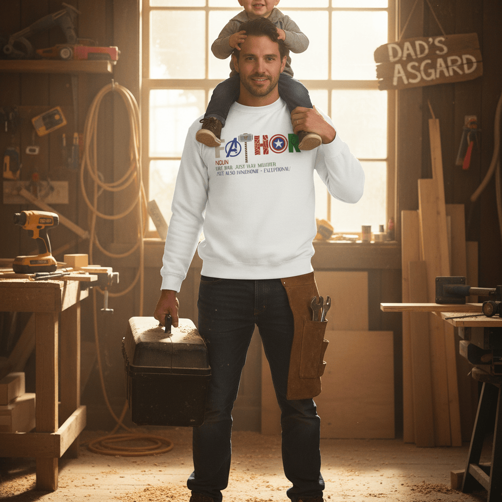 Fathor Like Dad Just Way Mightier Sweatshirt gift_idea unique_gift personalised_gift