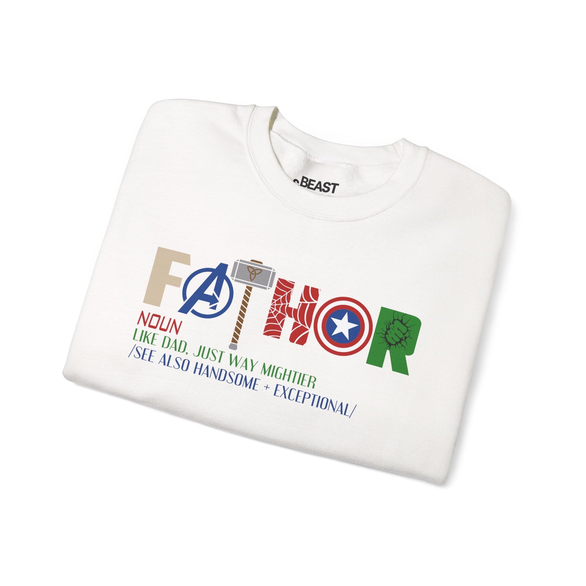 fathor like dad just way mightier sweatshirt sweatshirt uk Father's Day gift idea image 4