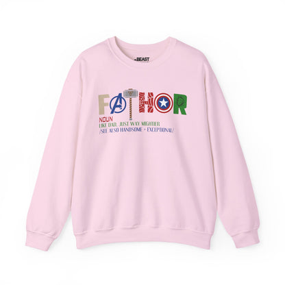 fathor like dad just way mightier sweatshirt light pink sweatshirt uk Father's Day gift idea